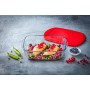 Форма с/к PYREX C&S д/запік. з кр. 1.1 л прямокут.23х15х6.5см Черв (215PFRD)