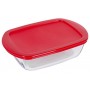 Форма с/к PYREX C&S д/запік. з кр. 1.1 л прямокут.23х15х6.5см Черв (215PFRD)