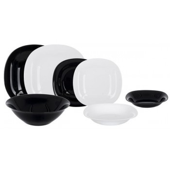 Сервіз столовий LUMINARC CARINE BLACK&WHITE, 19 предметів
