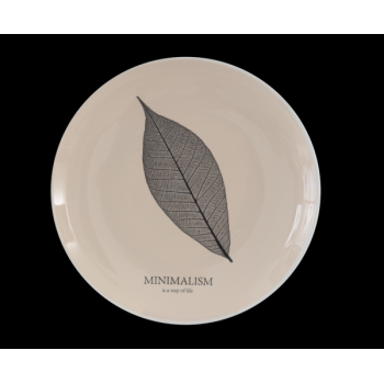 Тарілка Limited Edition MINIMALISM 17.5 см /десерт/ бежева (HTK-009)