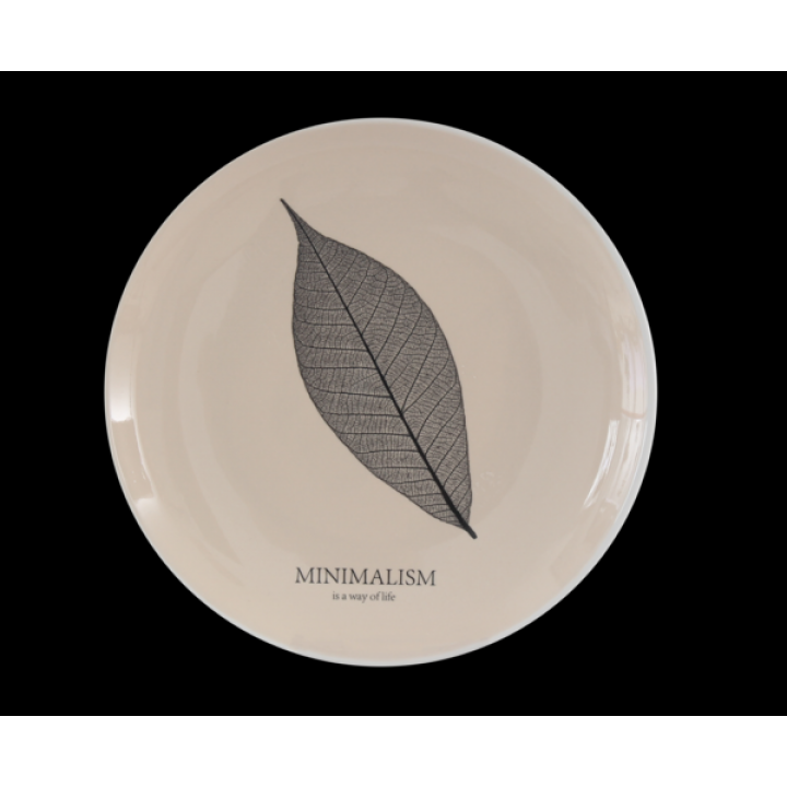 Тарілка Limited Edition MINIMALISM 17.5 см /десерт/ бежева (HTK-009)