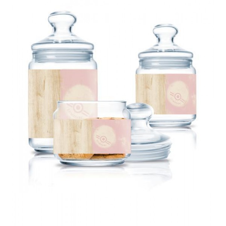 Банка LUMINARC NORDIC HEVEA PINK /Набір/3х0.5, 0.75, 1 л (Q3356)