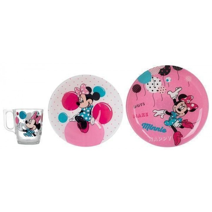 Набор детский LUMINARC DISNEY PARTY MINNIE, 3 предмета