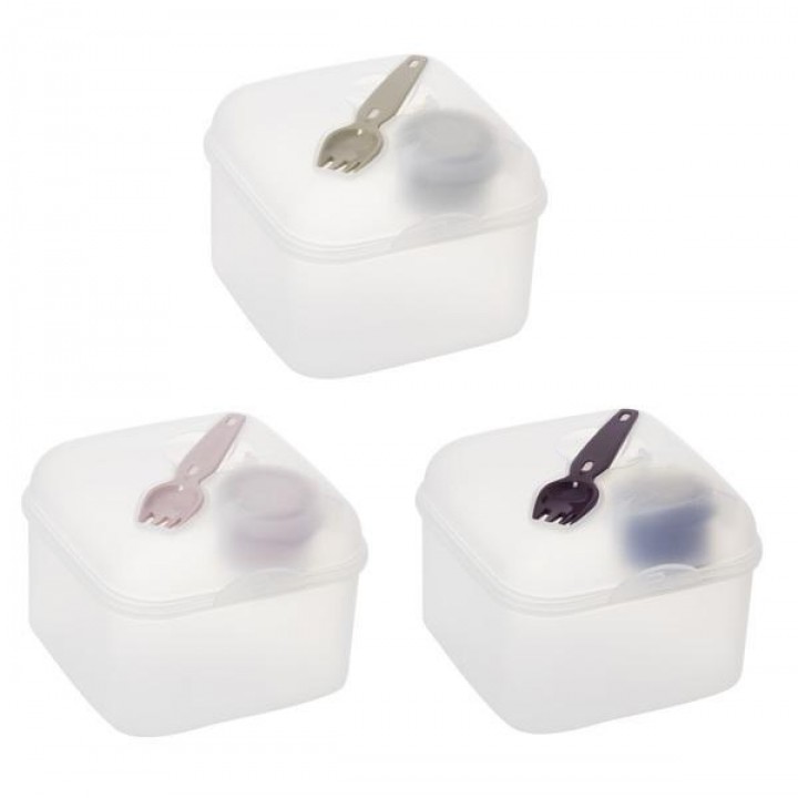 Ланчбокс з приборами Herevin Salad Box Natural Colour Mix