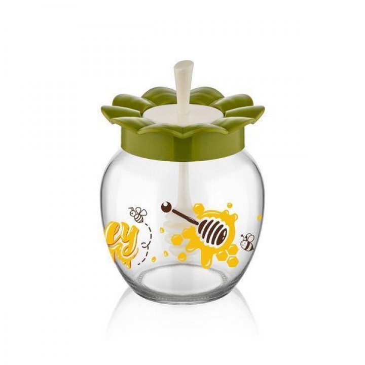 Банка з ложкою Qlux Honey Green