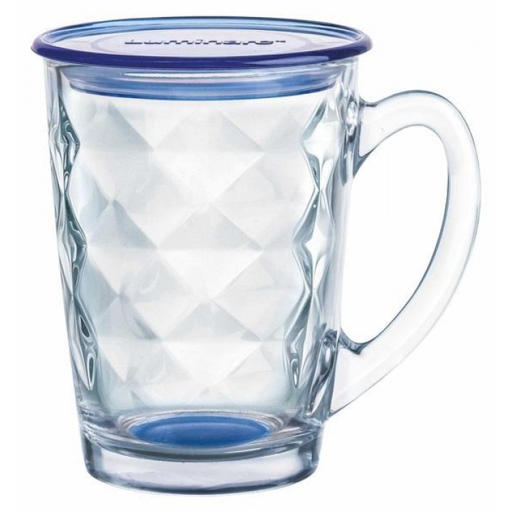 Чашка LUMINARC NEW MORNING DIAMOND BLUE з кришк. /320 мл (P8097)
