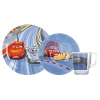Набор детский LUMINARC DISNEY CARS 3, 3 предмета