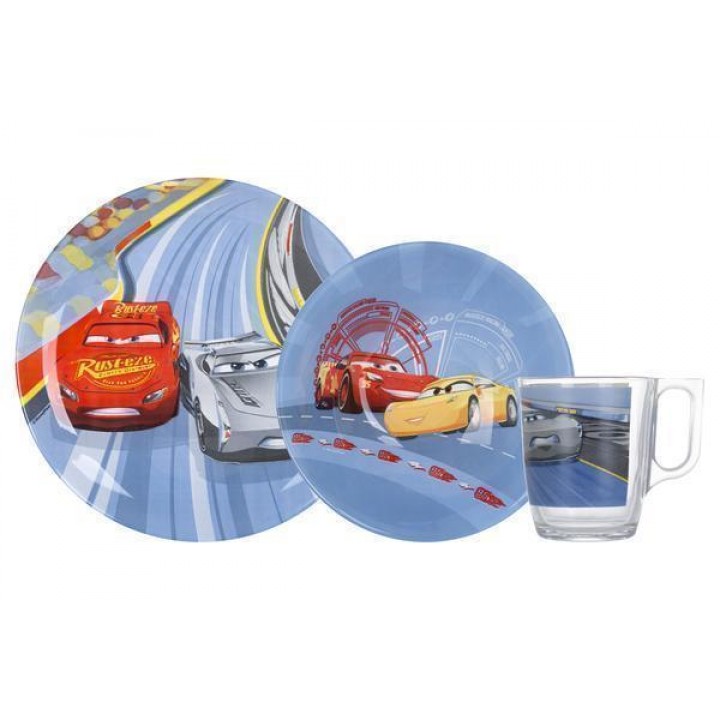 Набор детский LUMINARC DISNEY CARS 3, 3 предмета
