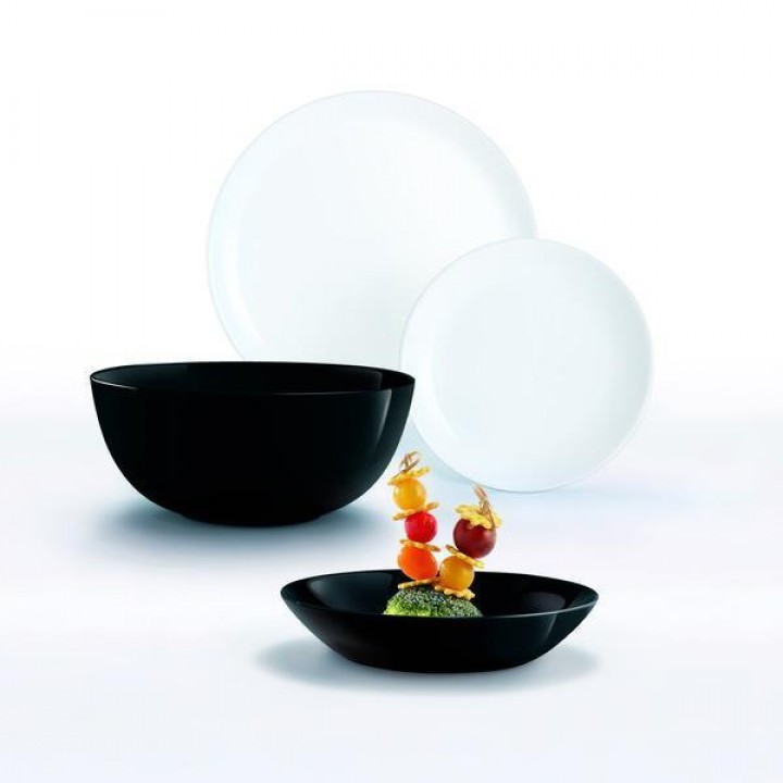 Сервиз LUMINARC DIWALI BLACK & WHITE, 19 предметов