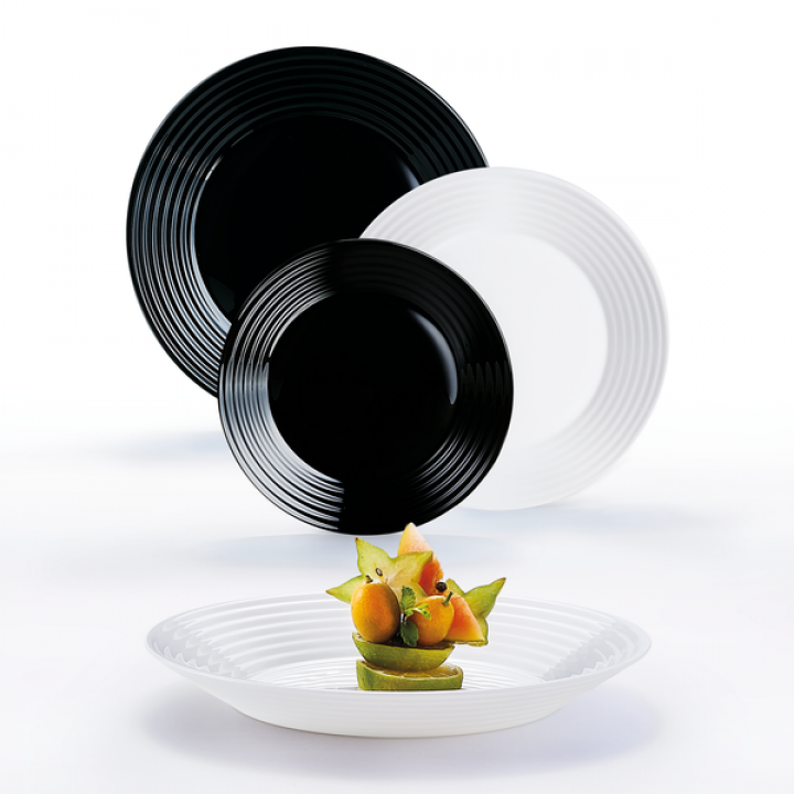 Сервиз столовый LUMINARC HARENA BLACK&WHITE, 18 предметов