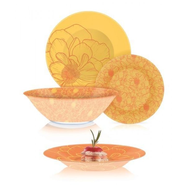 Сервіз Luminarc Big Flower Orange, 19 предметів