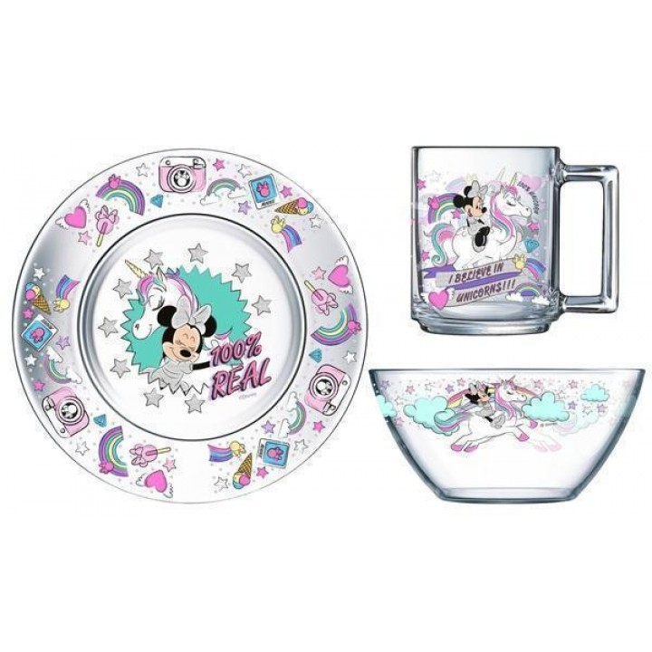 Набір посуду дит. ОСЗ DISNEY МИННИ И ЕДИНОРОГ /НАБІР/ 3 пр. короб (18с2055 ДЗ МинниЕдин)