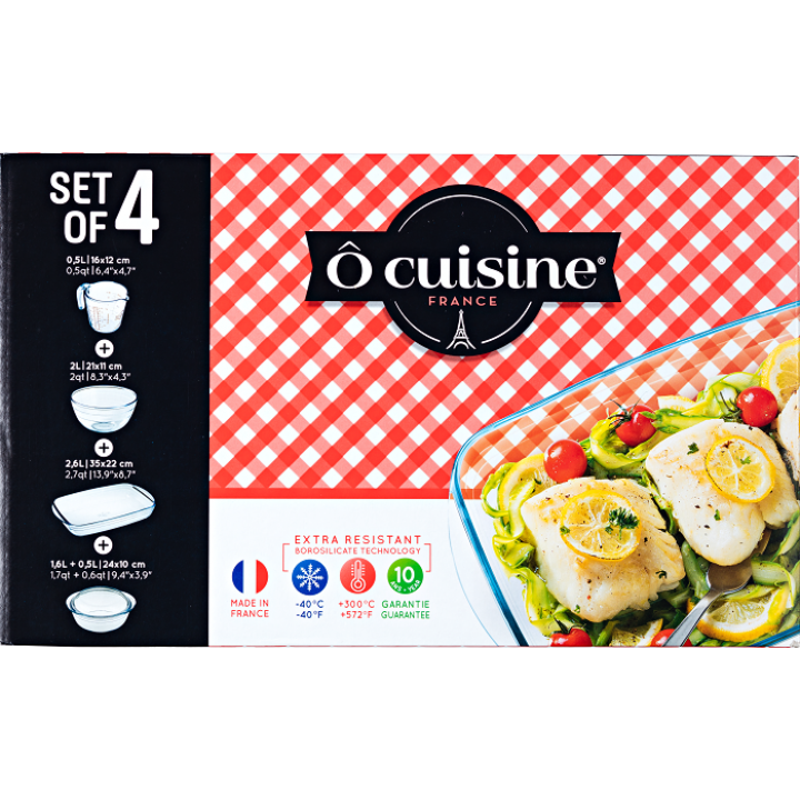 Набор посуды O CUISINE, 4 предмета