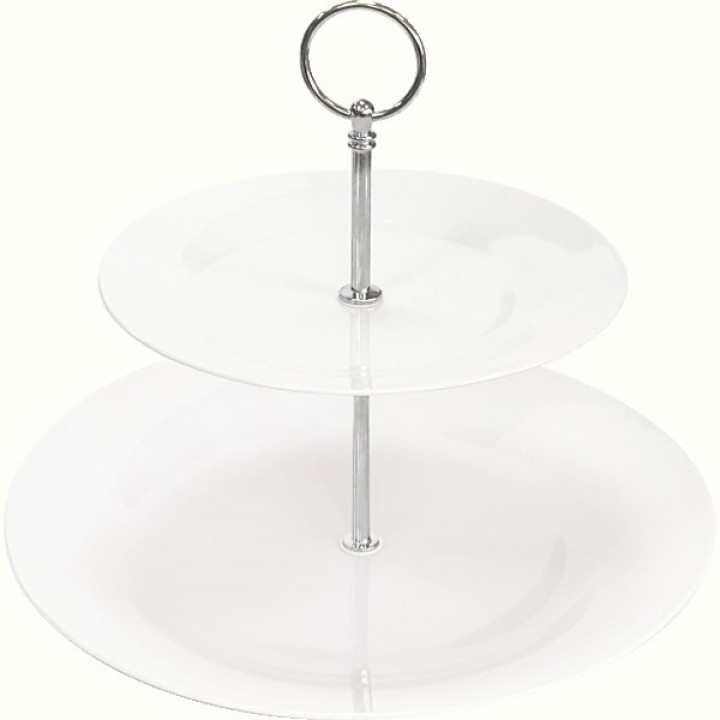 Блюдо Limited Edition Basic White, 2-ярусне