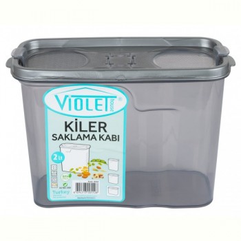 Контейнер для сипучих Violet House 0552 Transparent Black 2 л 