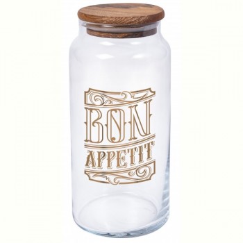 Банка Herevin Bon Appetit з дерев'яною кришкою 0.89 л