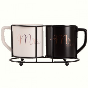 Набір чашок LED Mr&Mrs, 2x400 мл