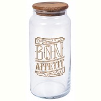 Банка Herevin Bon Appetit з дерев'яною кришкою 1.4 л