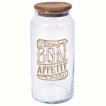 Банка Herevin Bon Appetit з дерев'яною кришкою 1.4 л