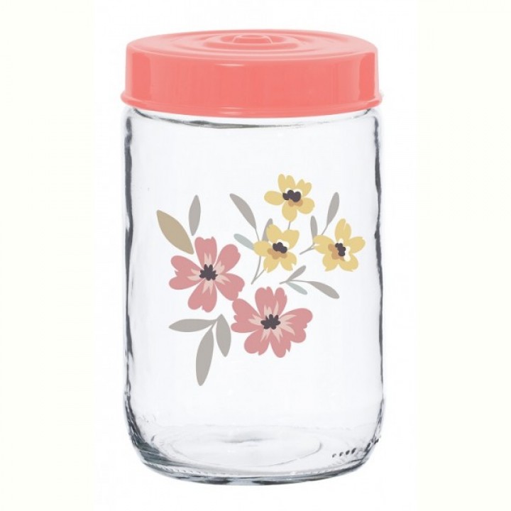 Банка Herevin Pink Flowers 0.6 л (171441-075)