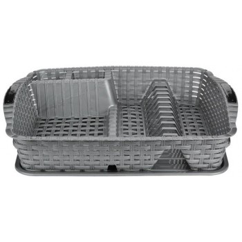 Сушка для посуду Violet House 0757 Ротанг Antracite 48х37.5х9 см