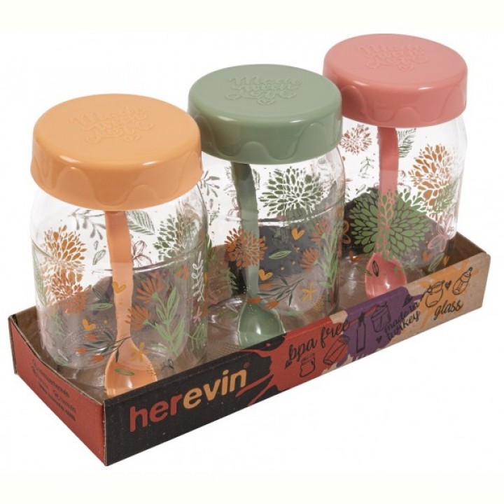 Набор спецниц Herevin Decorated Spice Jar Set MIX (131507-457), 3 шт