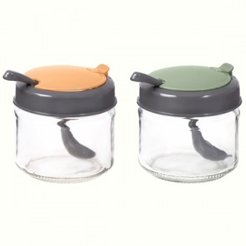 Спецівниця Herevin 2024 Colours Conical Spice Jar з ложкою MIX 0.3 л (131018-150)