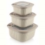 Набір контейнерів Idea Home 00685 Line Box Bej 0.6/1.1/1.8 (00685 Bej)