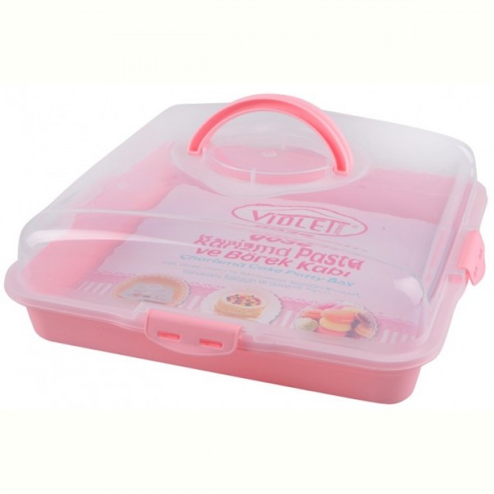 Тортовница Violet House 0036 Каризма Pink 13х38х38 см