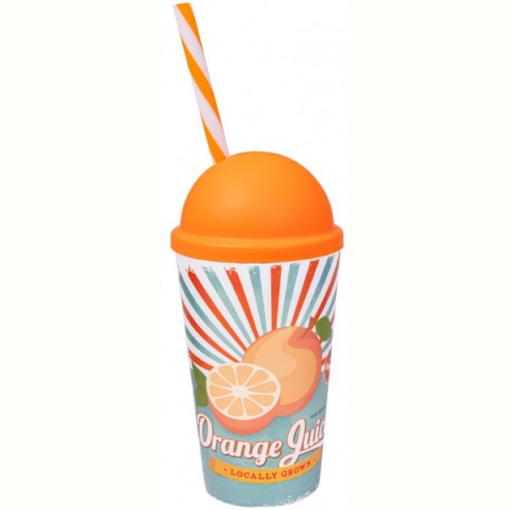 Склянка з трубочкою Herevin Orange Juice 0.65 л (161947-028)