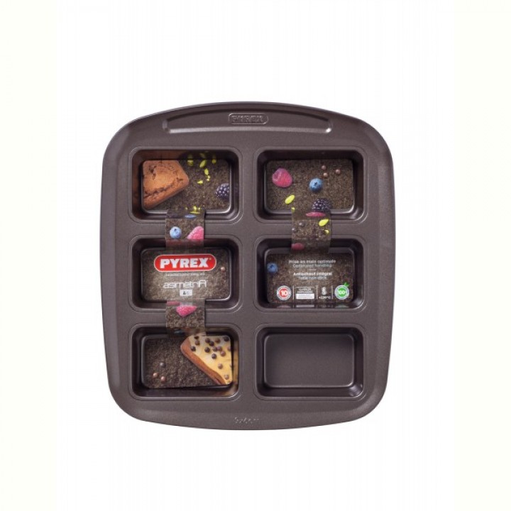 Форма PYREX ASIMETRIA, 6 шт. 9х6 см
