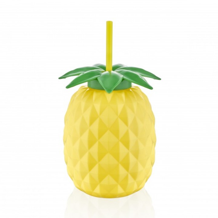 Склянка з трубочкою Qlux Eco Pineapple Bottle