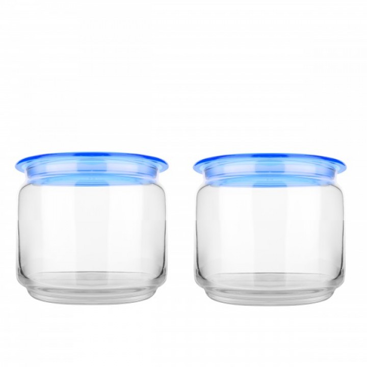 Набір банок Luminarc Plano Blue, 2х0.5 л