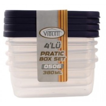 Набір контейнерів Violet House 0506 PRATIC 0.38 л, 4 шт