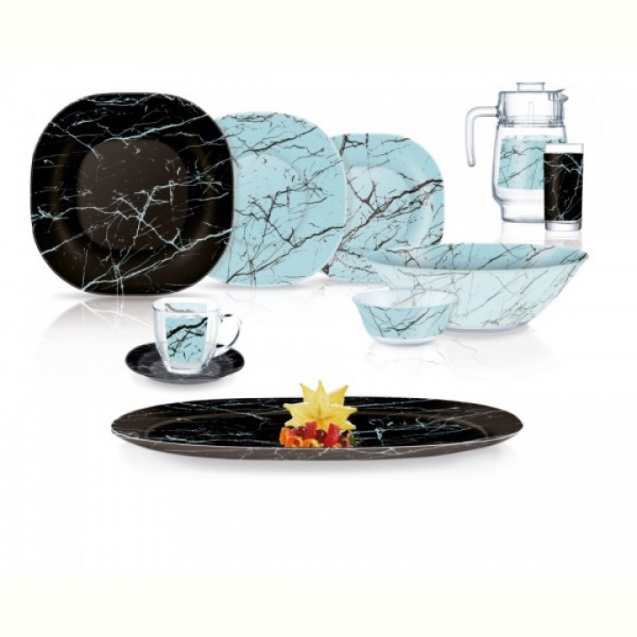 Сервіз столовий Luminarc Carine Marble Portoro Turquoise, 46 предметів (Столові сервізи) Q4442 - Інтернет - магазин "Моя Тарілка" ™