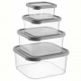 Набір контейнерів Idea Home 00655 Quick Box Gray 0.4/0.9/1.8/2.9 (00655 Gray)