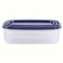 Набір контейнерів Violet House 0494 NAVY 0.3/0.5/0.85 л 