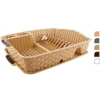 Сушка для посуду з піддоном Violet House 0757 Ротанг Coffee