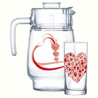 Набір Luminarc Jolie Coeur Red, 7 предметів