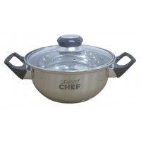 Кастрюля Bravo Chef 16 см (1.1 л) с бакелитовыми ручками 