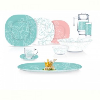 Сервіз столовий Luminarc Carine Annalee Turquoise, 46 предметів
