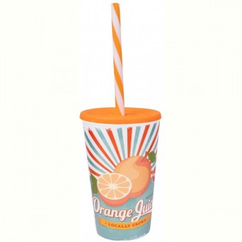Склянка з трубочкою Herevin Orange Juice 0.65 л (161948-028)