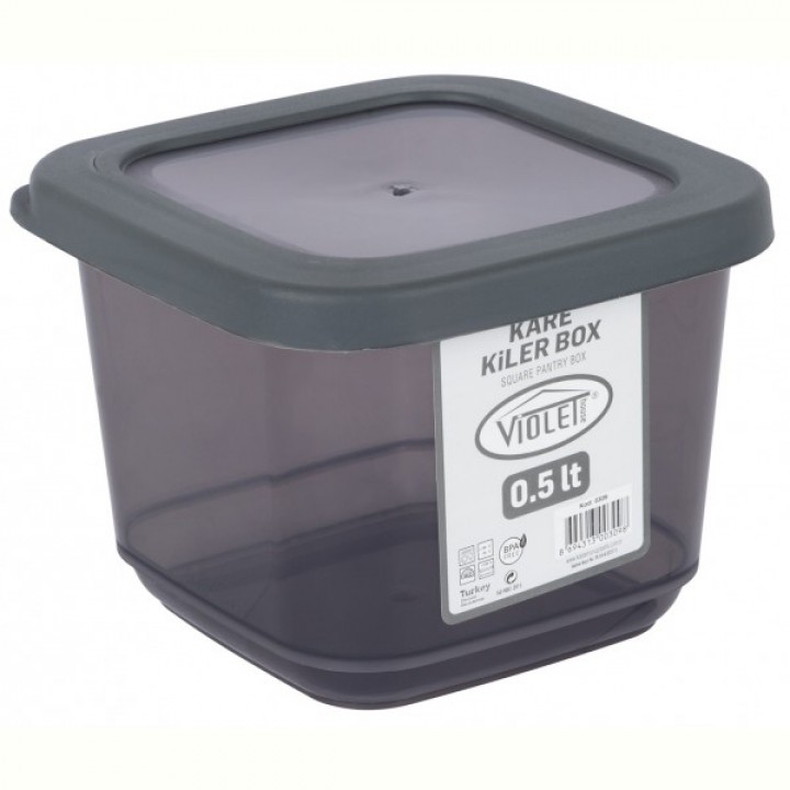 Контейнер для сипучих Violet House 0309 Transparent Black 0.5 л