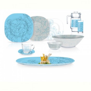Сервіз столовий Luminarc Carine Annalee Blue, 46 предметів