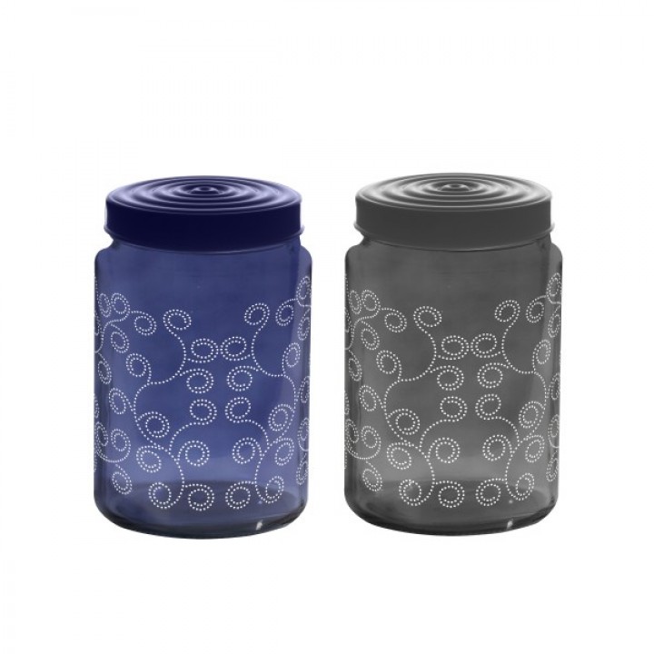 Банка Herevin Dark Blue-Grey-Ivy Mix, 1500 мл