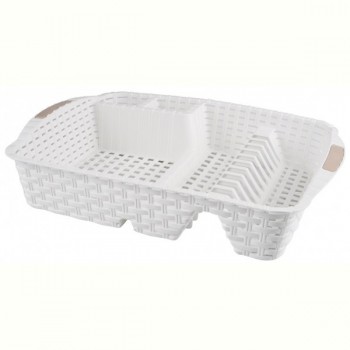 Сушка для посуду Violet House 0757 Ротанг WHITE 48х37.5х9 см 
