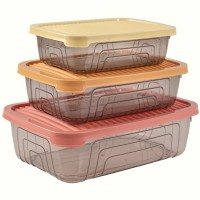Набор контейнеров Herevin Rectangular Storage Bowl Set-2024 Colours, 0.35/0.6/1.05 л (163330-150)